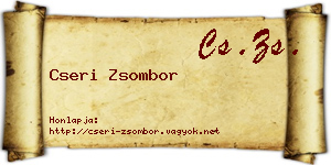 Cseri Zsombor névjegykártya